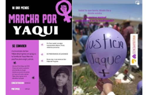 #JusticiaparaYaqui en San Felipe del Progreso piden familiares y amigos; fue víctima de feminicidio